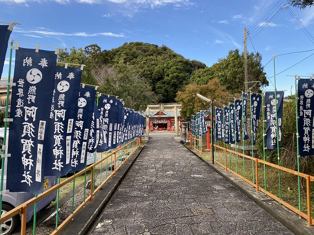 阿須賀神社　参道ノボリ