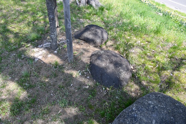 久喜市西大輪　西大輪神社　碑 左側の石