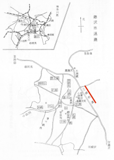 「遠藤民俗聞書」遠藤地区の地図